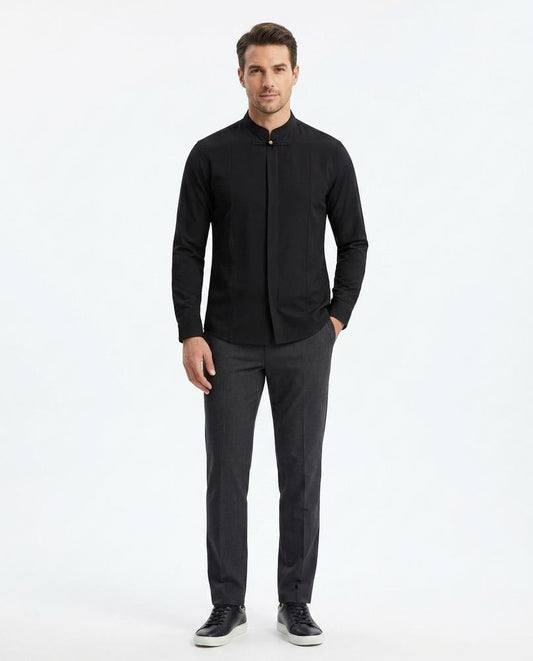Nord Wear - Cinut | Mandarin Collar Long-Sleeved Shirt Men
