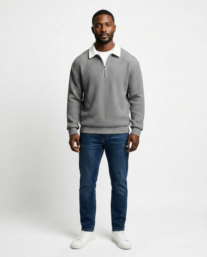 Nord Wear - Dozak | Waffle-Knit Quarter-Zip Sweater Men