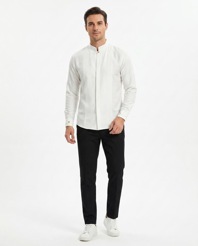 Nord Wear - Cinut | Mandarin Collar Long-Sleeved Shirt Men