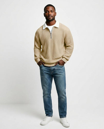 Nord Wear - Dozak | Waffle-Knit Quarter-Zip Sweater Men
