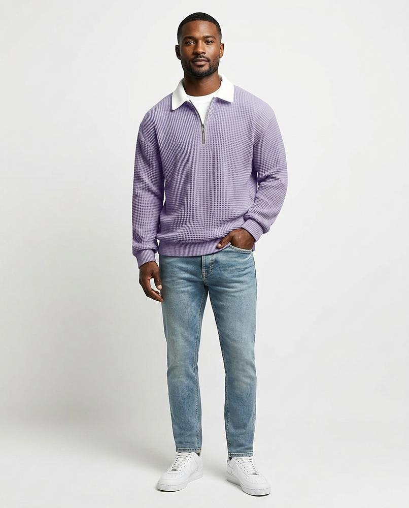 Nord Wear - Dozak | Waffle-Knit Quarter-Zip Sweater Men