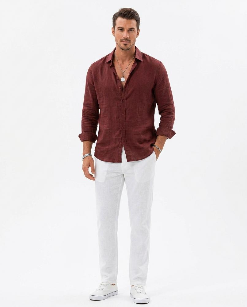 Nord Wear - Kowuv | Linen Long-Sleeved Shirt Men