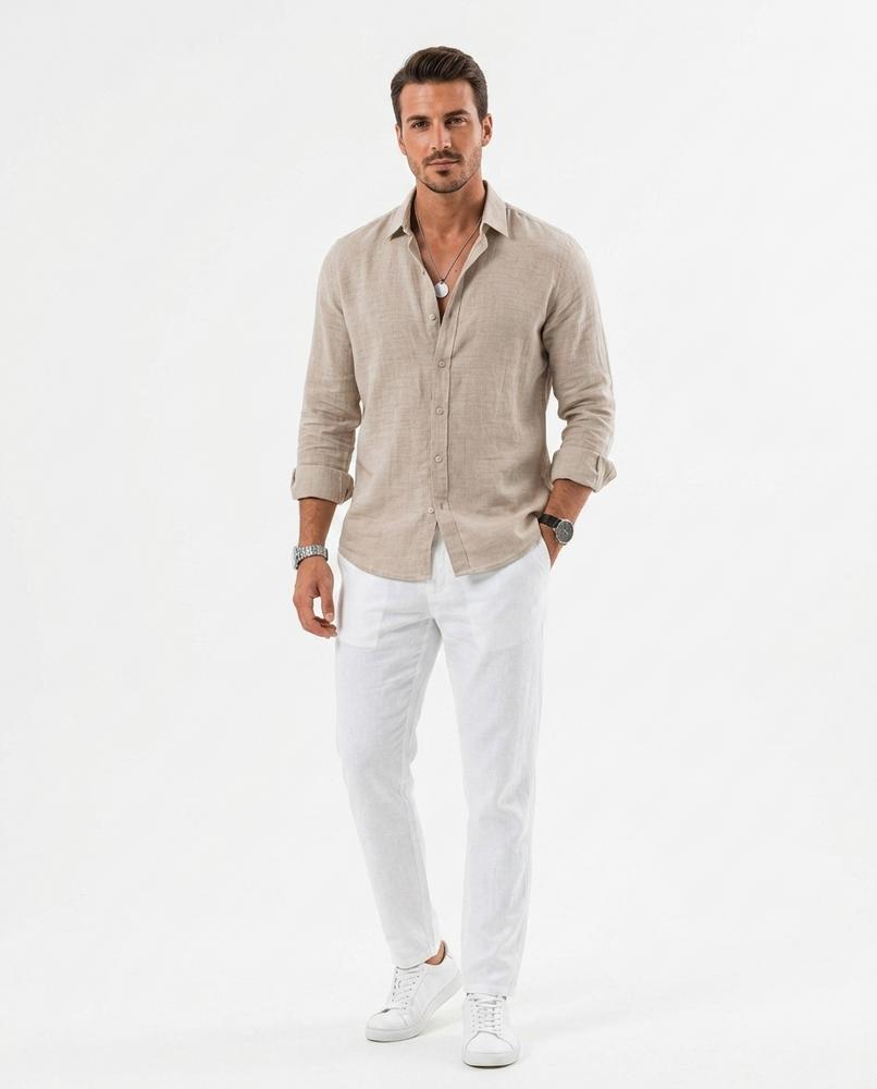 Nord Wear - Kowuv | Linen Long-Sleeved Shirt Men