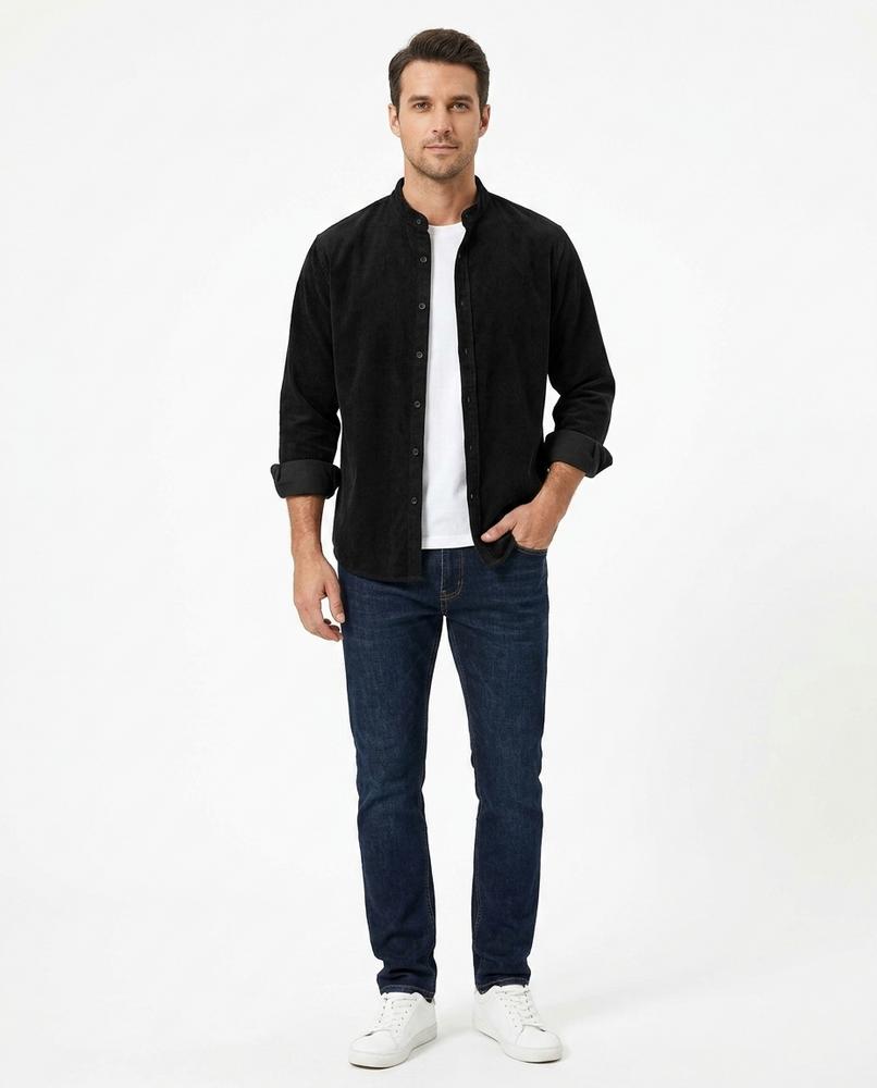 Nord Wear - Eoguv | Corduroy Band Collar Shirt Men