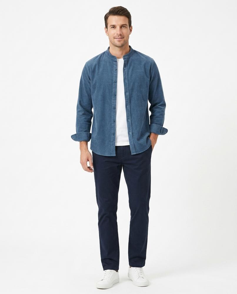 Nord Wear - Eoguv | Corduroy Band Collar Shirt Men