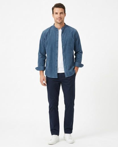 Nord Wear - Eoguv | Corduroy Band Collar Shirt Men
