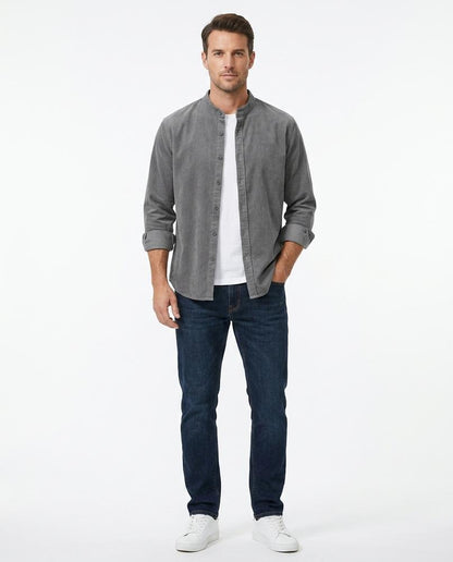 Nord Wear - Eoguv | Corduroy Band Collar Shirt Men