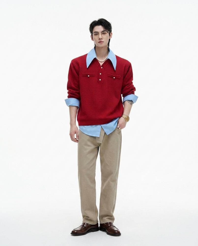 Nord Wear - Loned | Textured Button-Up Sweater Men