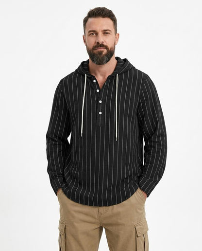Nord Wear - Nebar | Striped Linen Hoodie Men