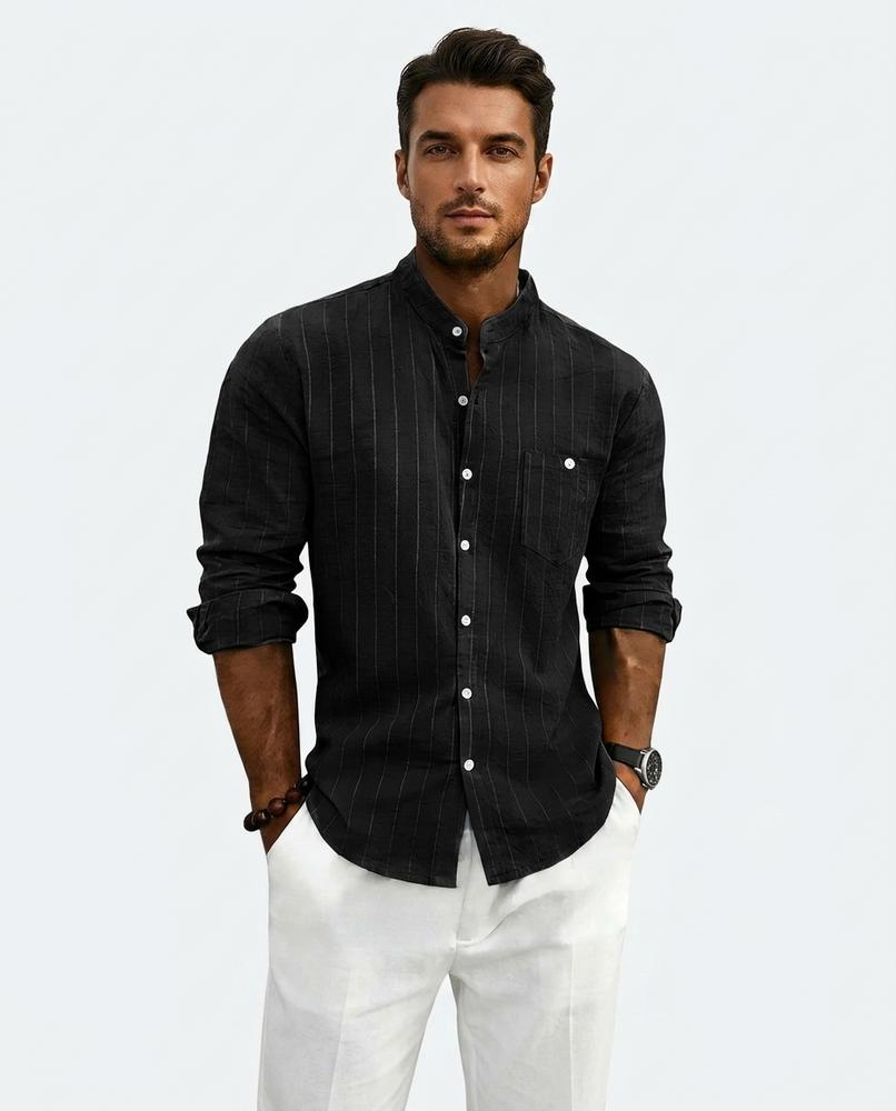 Nord Wear - Viwud | Pinstriped Linen Shirt Men