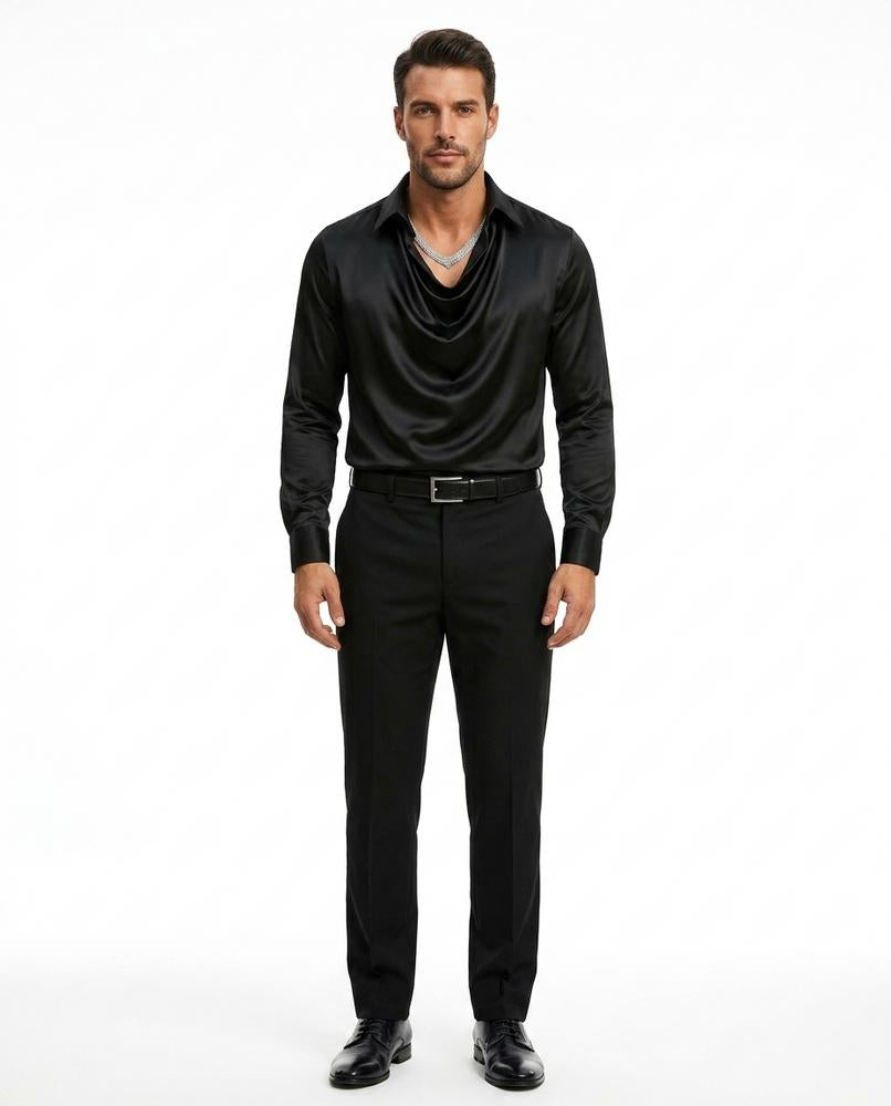 Nord Wear - Lazot | Draped Satin Shirt Men