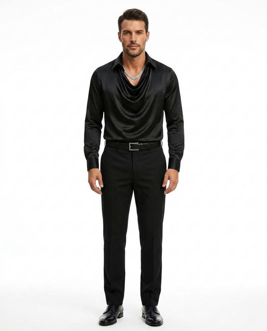 Nord Wear - Lazot | Draped Satin Shirt Men