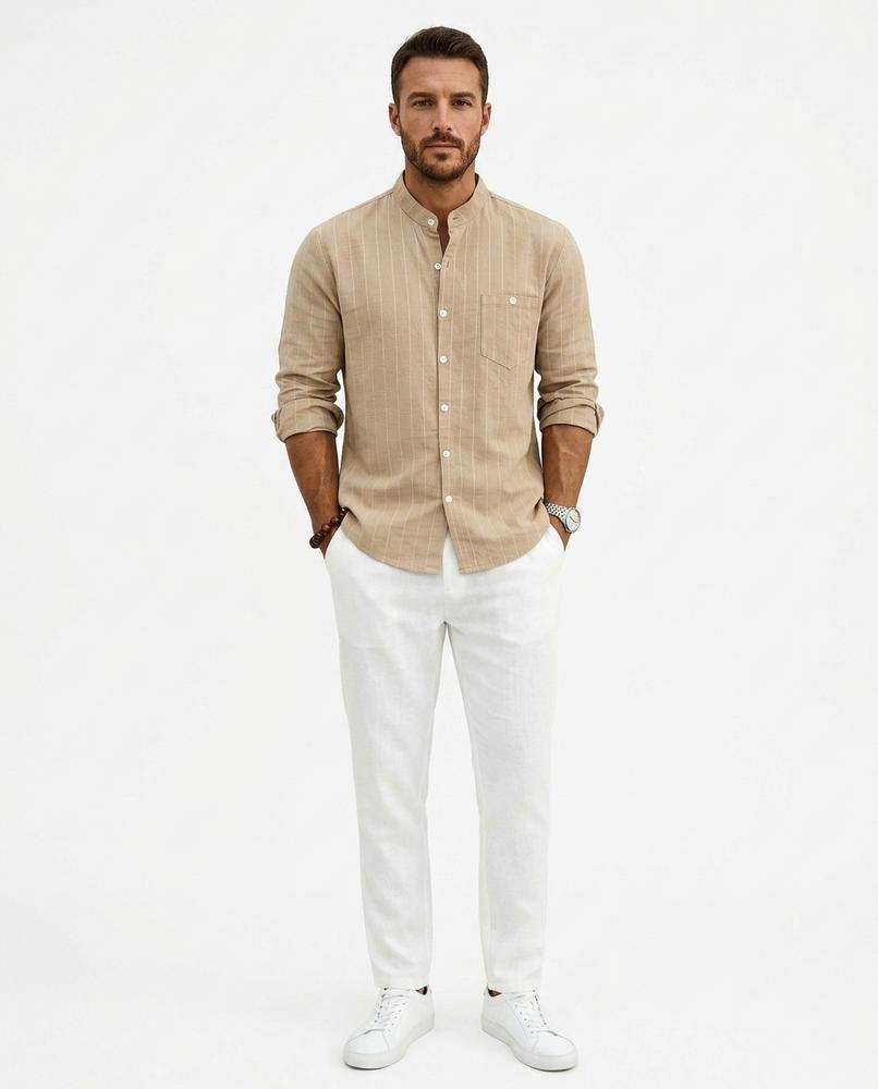 Nord Wear - Viwud | Pinstriped Linen Shirt Men