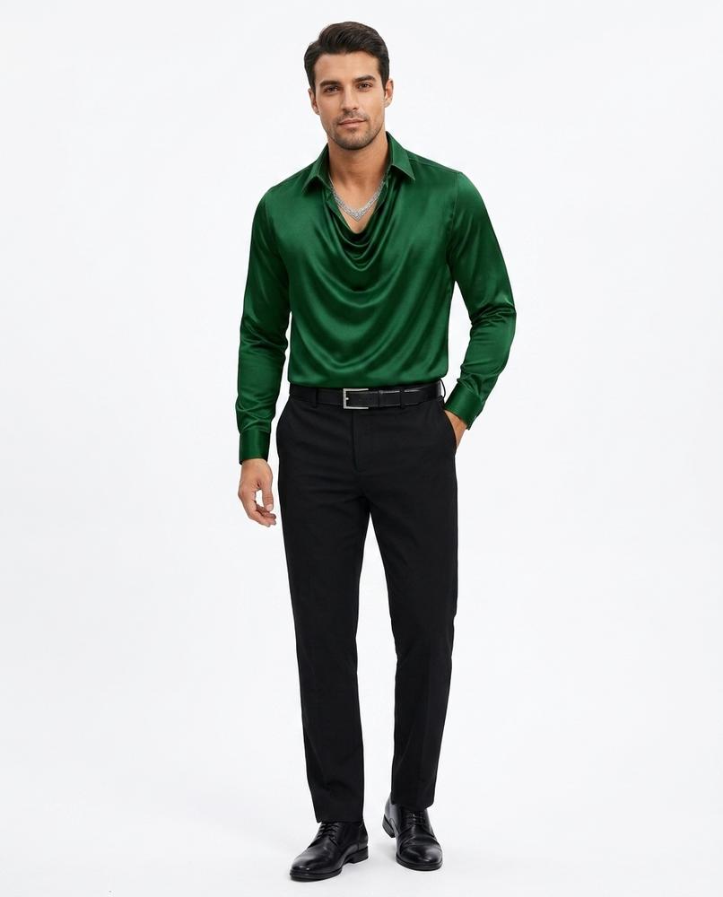 Nord Wear - Lazot | Draped Satin Shirt Men
