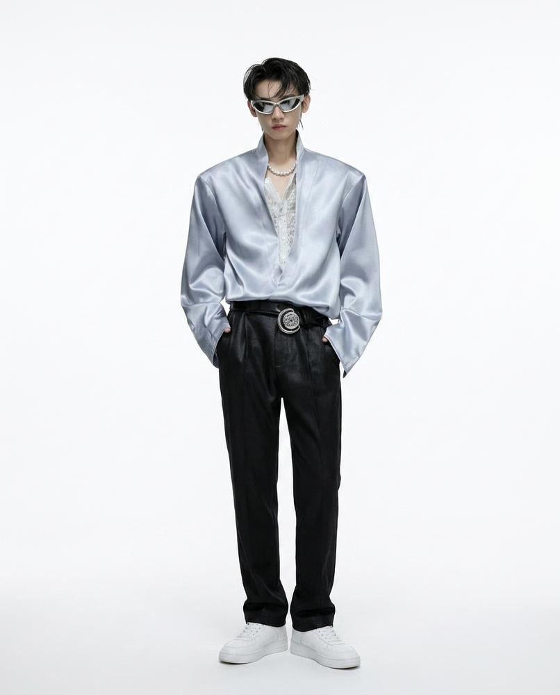 Nord Wear - Tegim | Satin-Finish Stand-Collar Shirt Men