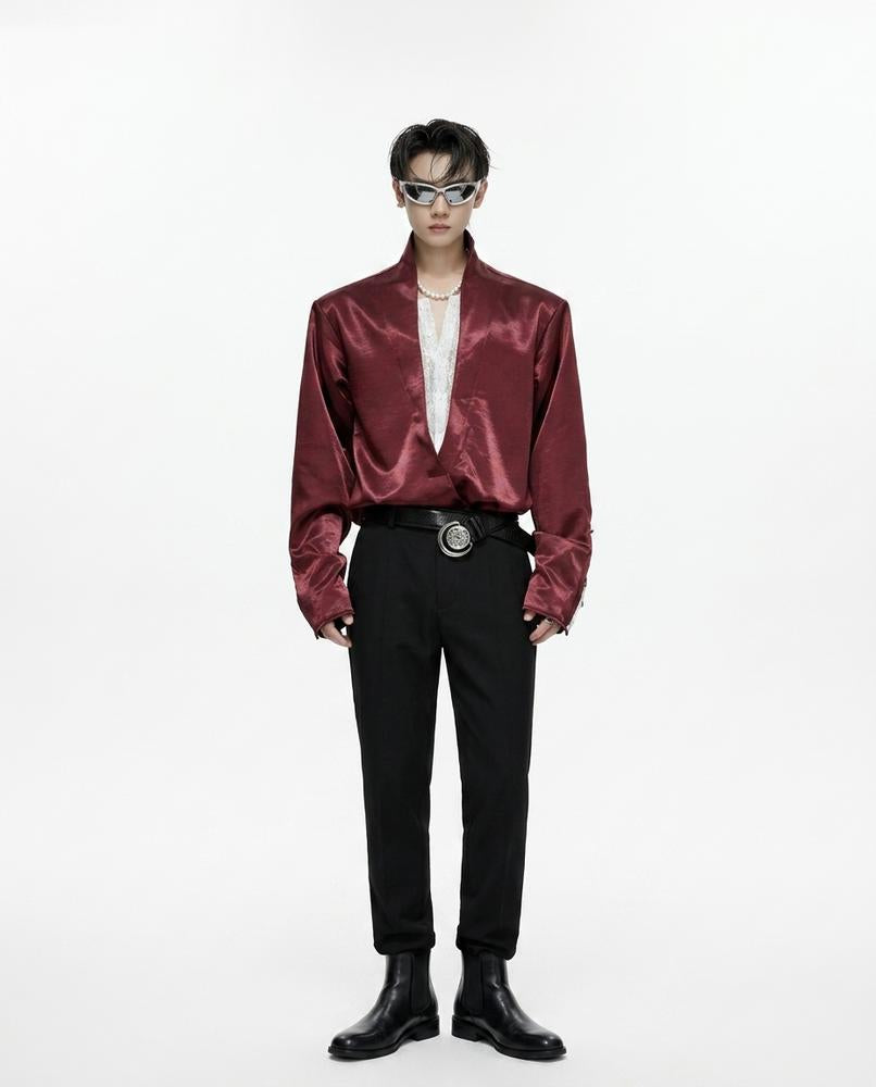 Nord Wear - Tegim | Satin-Finish Stand-Collar Shirt Men