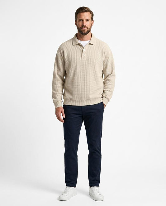 Nord Wear - Rason | Waffle-Knit Collared Sweater Men