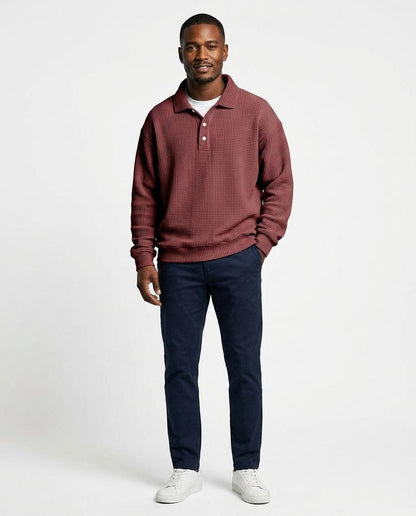 Nord Wear - Rason | Waffle-Knit Collared Sweater Men