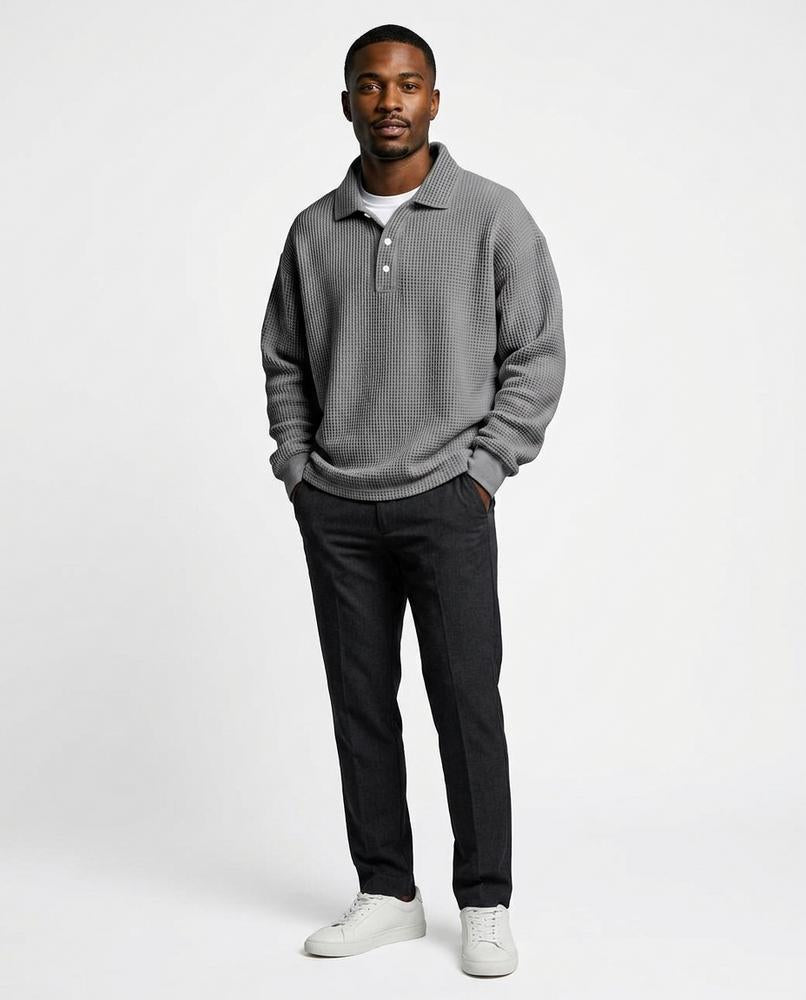 Nord Wear - Rason | Waffle-Knit Collared Sweater Men