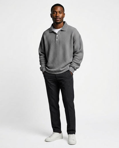 Nord Wear - Rason | Waffle-Knit Collared Sweater Men