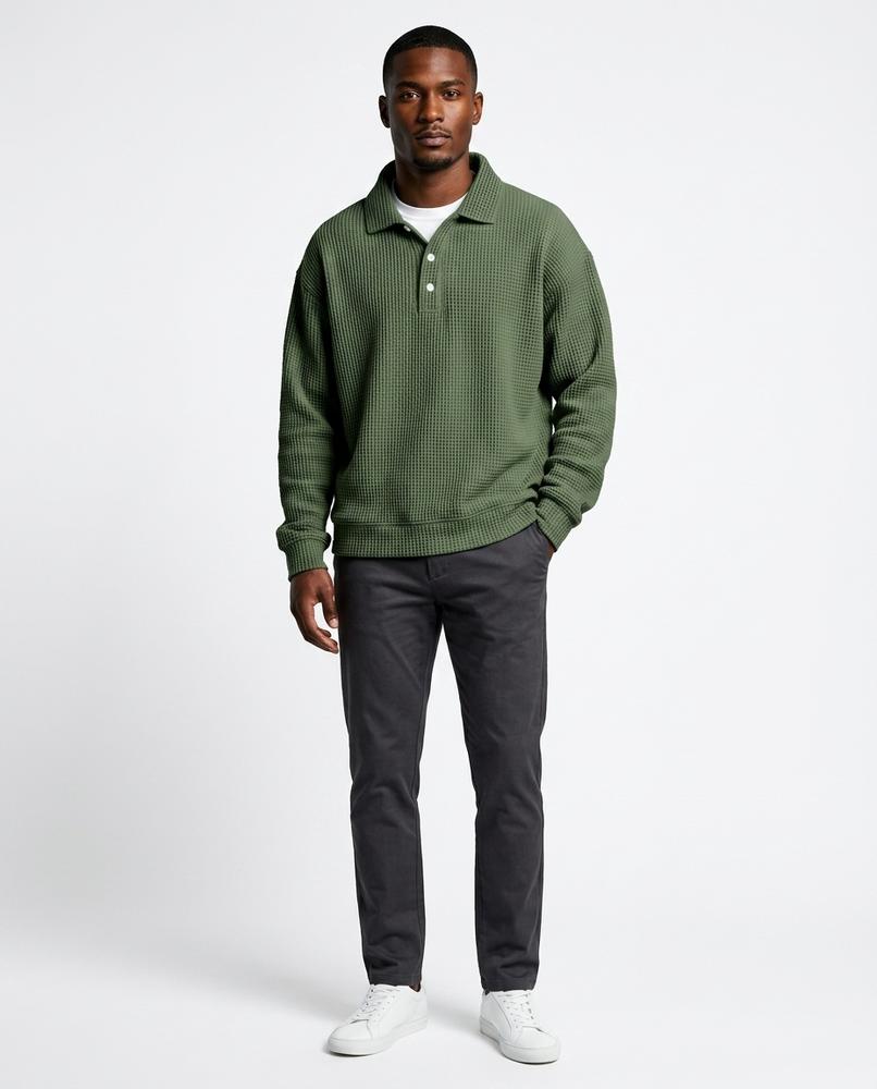 Nord Wear - Rason | Waffle-Knit Collared Sweater Men