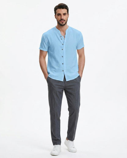 Nord Wear - Eemev | Band Collar Textured Shirt Men