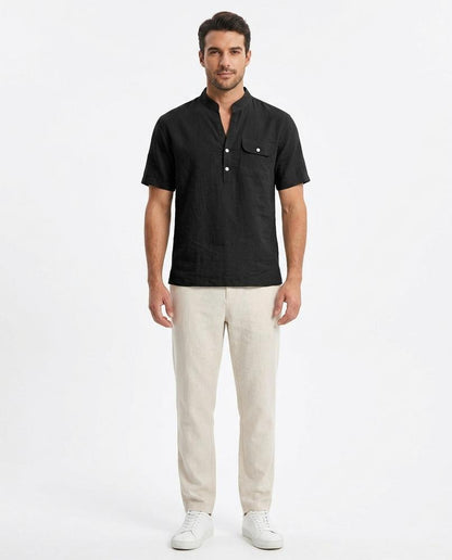 Nord Wear - Civum | Linen Band Collar Shirt Men