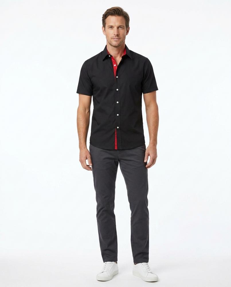 Nord Wear - Komas | Short-Sleeved Contrast-Placket Shirt Men