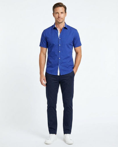 Nord Wear - Komas | Short-Sleeved Contrast-Placket Shirt Men