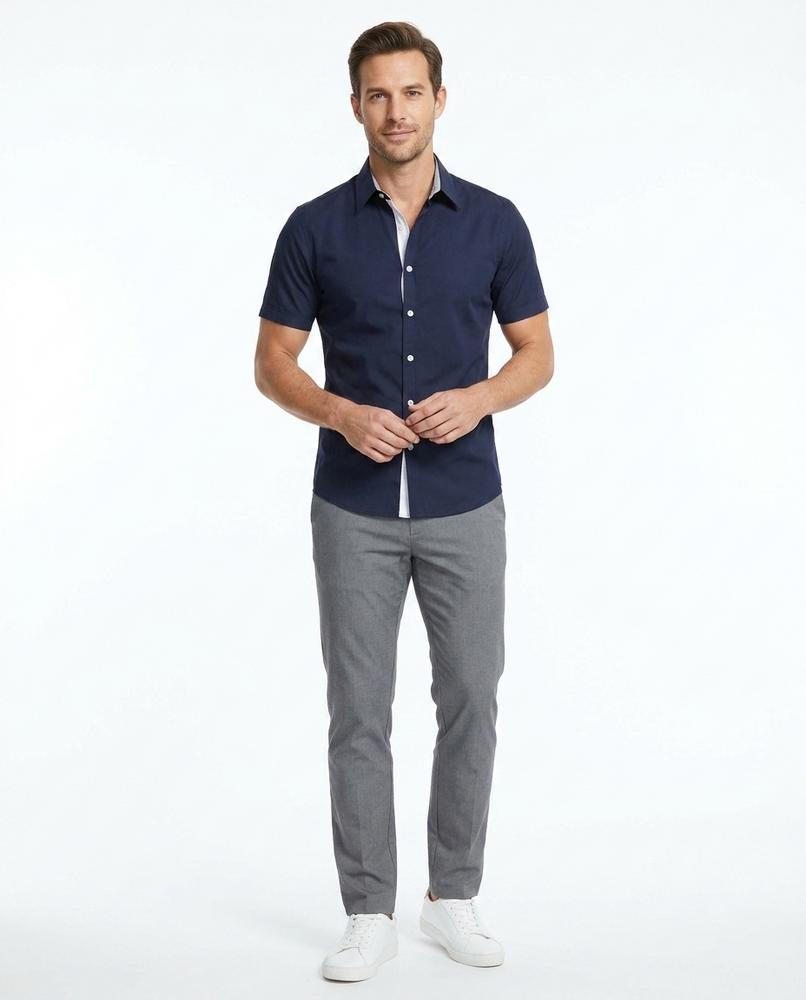 Nord Wear - Komas | Short-Sleeved Contrast-Placket Shirt Men