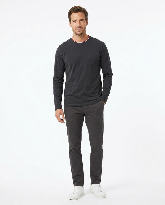 Nord Wear - Vatad | Long-Sleeved Contrast-Collar T-Shirt Men