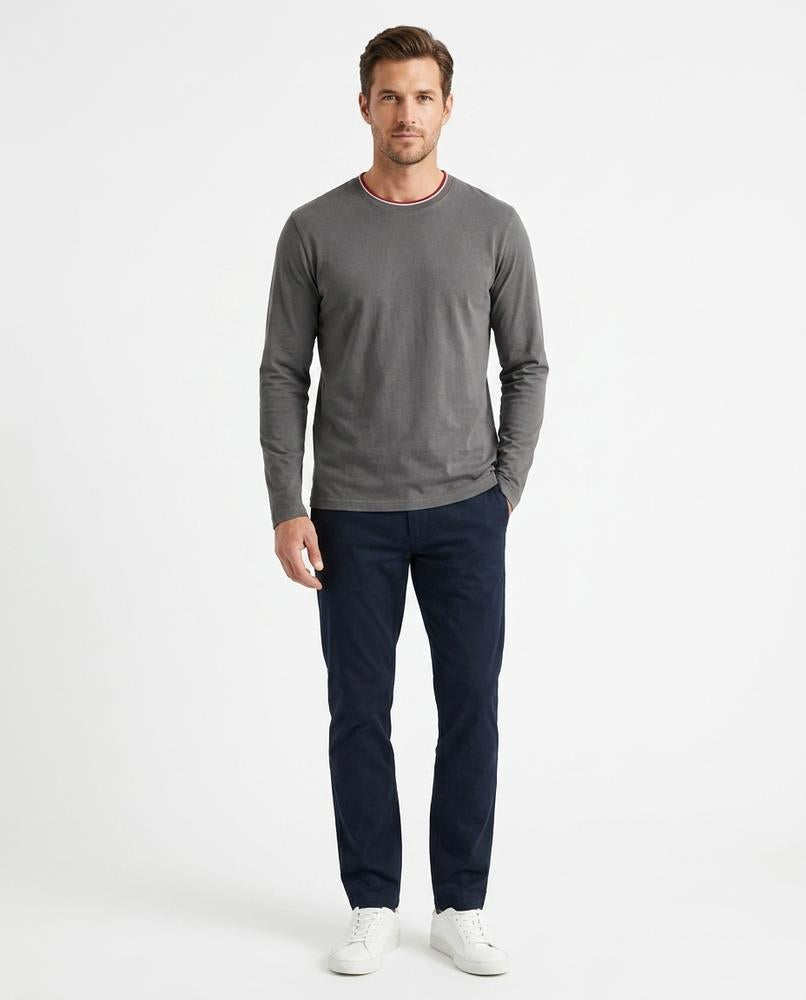 Nord Wear - Vatad | Long-Sleeved Contrast-Collar T-Shirt Men