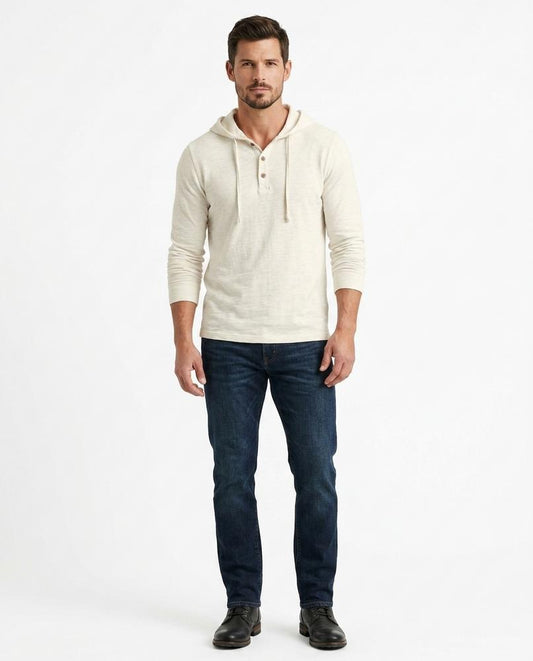 Nord Wear - Aupiv | Henley Textured Hoodie Men
