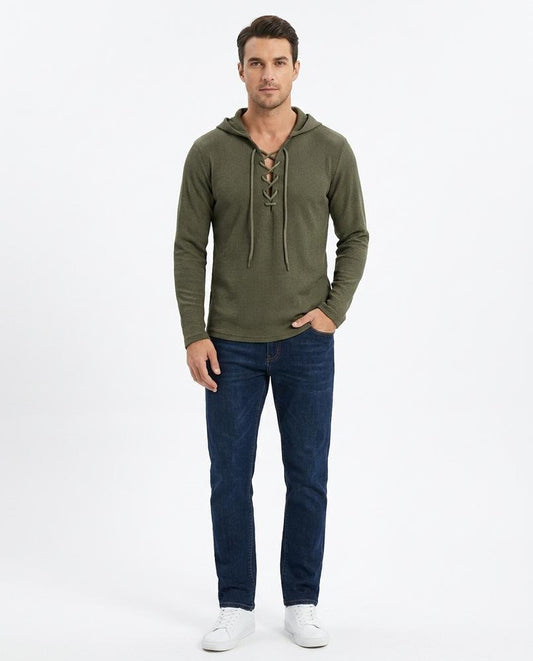 Nord Wear - Cugit | Lace-Up Ribbed Hoodie Men