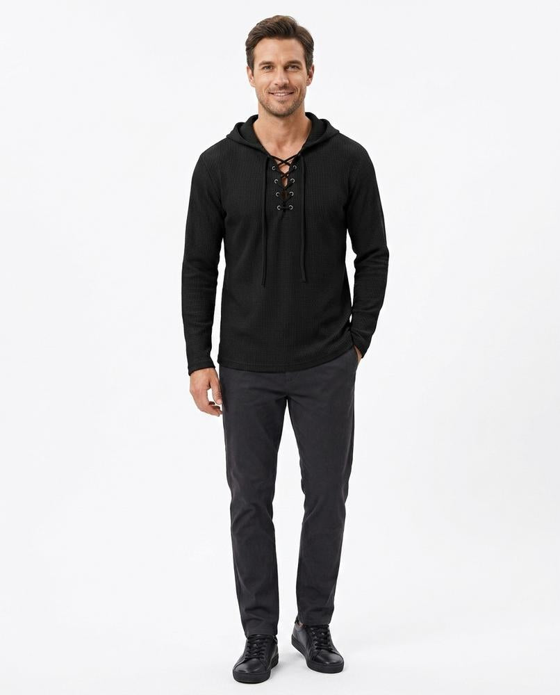 Nord Wear - Cugit | Lace-Up Ribbed Hoodie Men