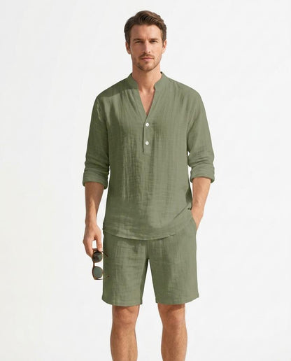 Nord Wear - Vukis | Linen Stand-Collar Shirt Men