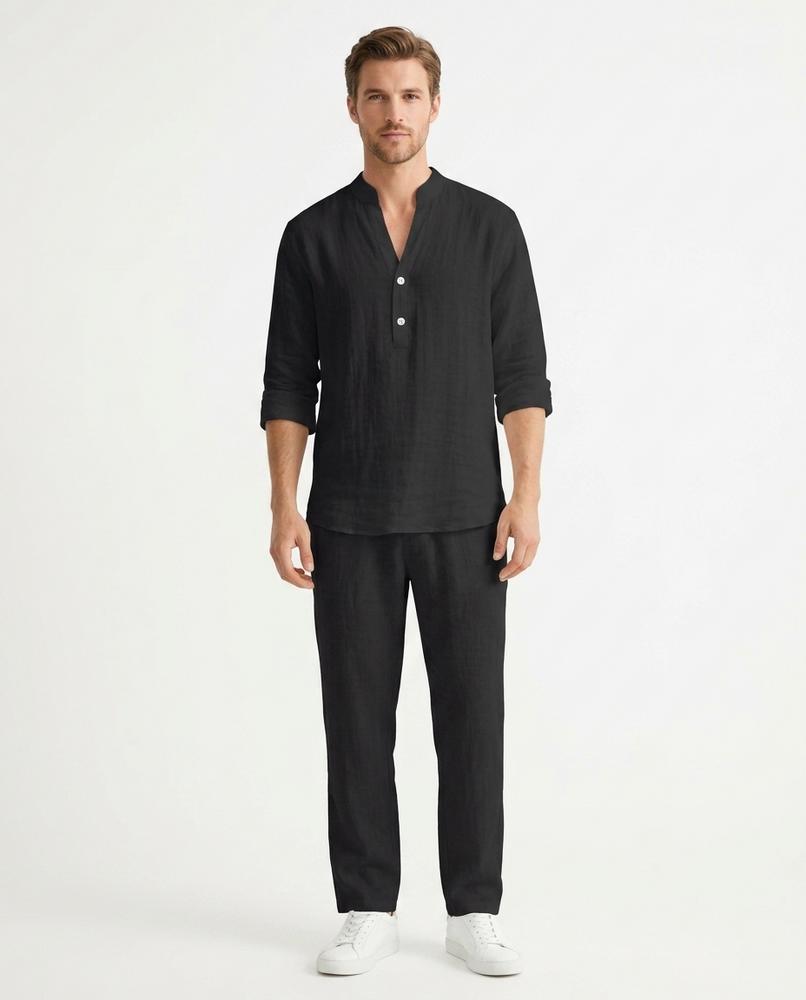 Nord Wear - Vukis | Linen Stand-Collar Shirt Men