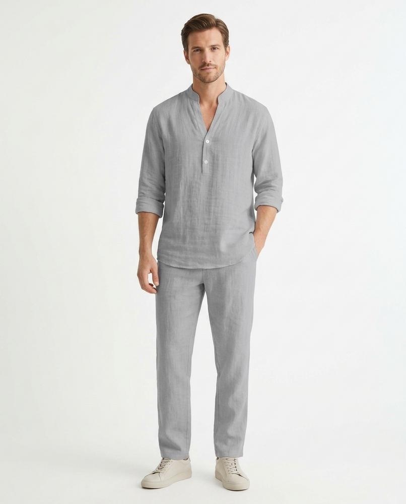 Nord Wear - Vukis | Linen Stand-Collar Shirt Men