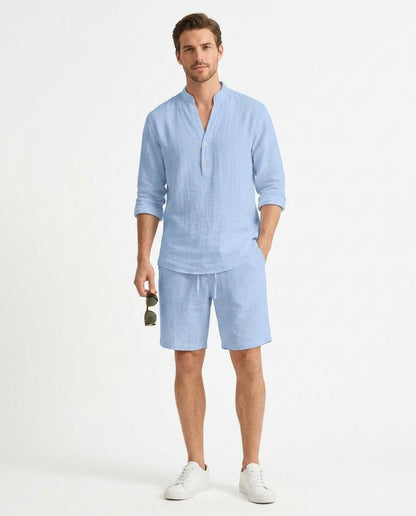 Nord Wear - Vukis | Linen Stand-Collar Shirt Men