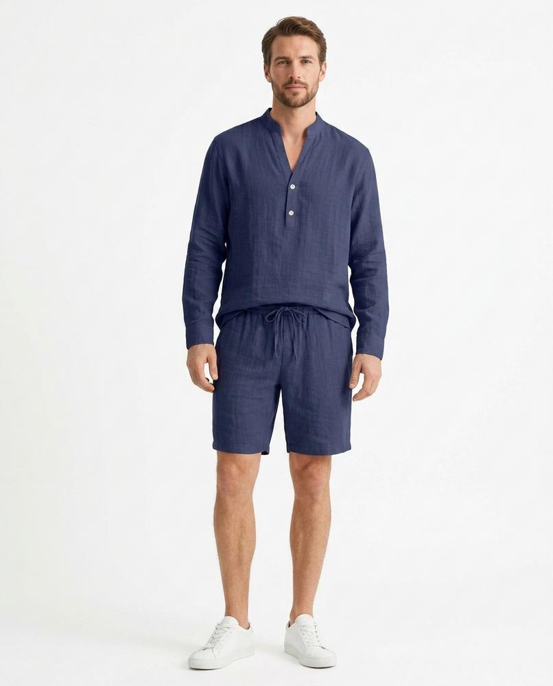 Nord Wear - Vukis | Linen Stand-Collar Shirt Men