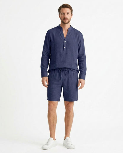 Nord Wear - Vukis | Linen Stand-Collar Shirt Men