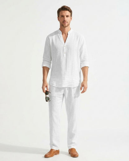 Nord Wear - Vukis | Linen Stand-Collar Shirt Men