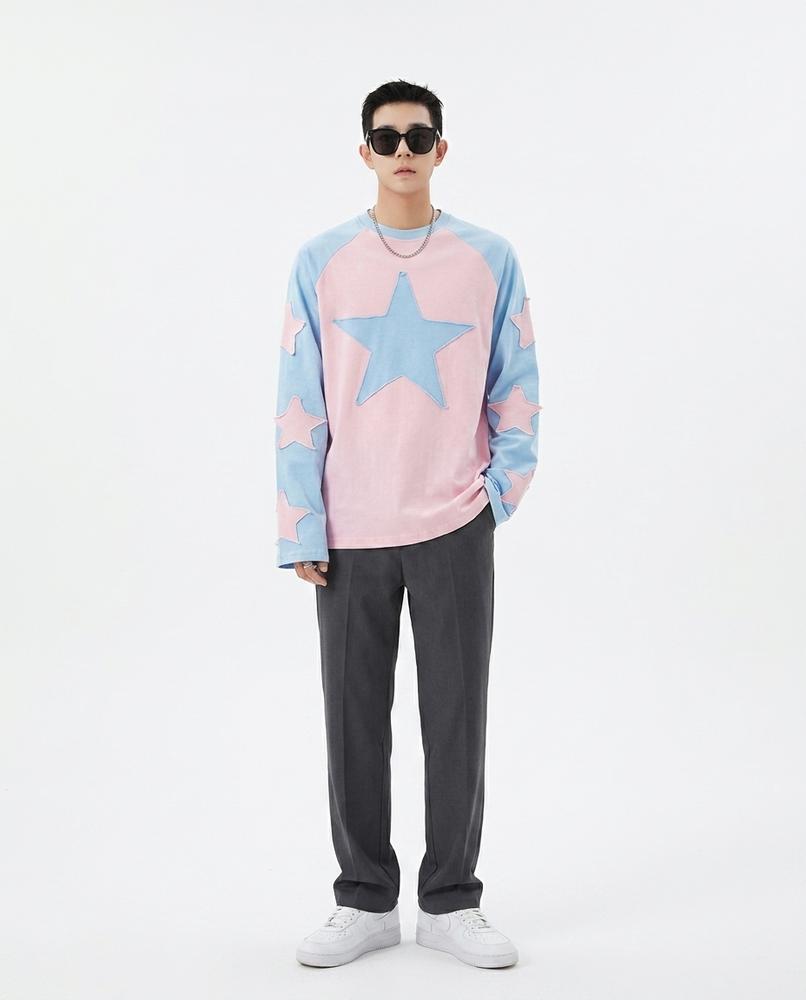 Nord Wear - Eonuk | Two-Tone Star Appliqué Sweatshirt Men