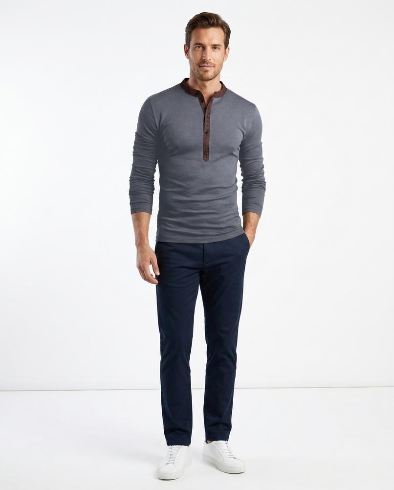 Nord Wear - Aabev | Slim-Fit Henley Shirt Men