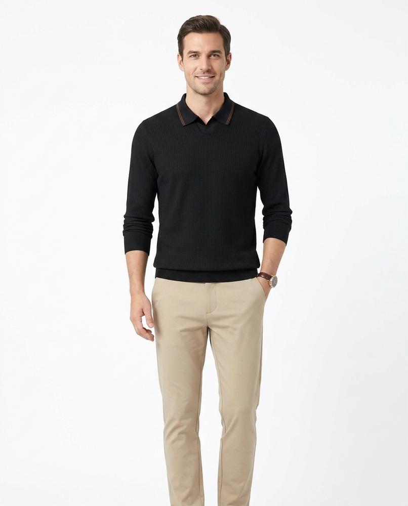 Nord Wear - Tezat | Ribbed Collared Sweater Men