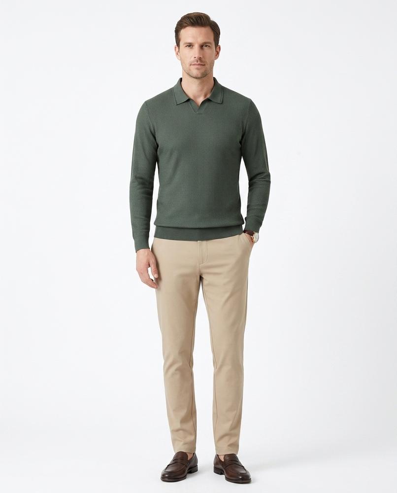 Nord Wear - Tezat | Ribbed Collared Sweater Men