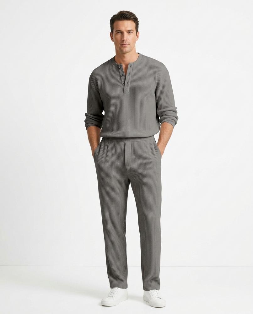 Nord Wear - Lapus | Ribbed Henley-Style Sweater Men