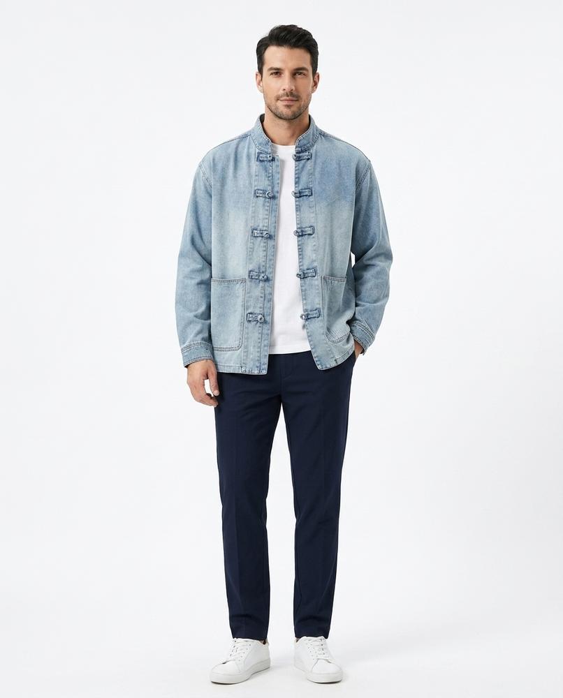 Nord Wear - Kolam | Stand-Collar Denim Jacket Men
