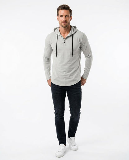 Nord Wear - Telin | Long-Sleeved Buttoned Hoodie Men