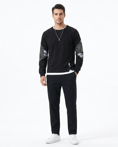 Nord Wear - Cokot | Printed-Sleeve Relaxed-Fit Sweatshirt Men